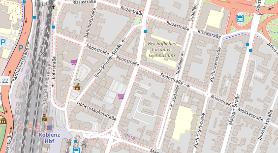 Zahnarzt auf Satellitenbild