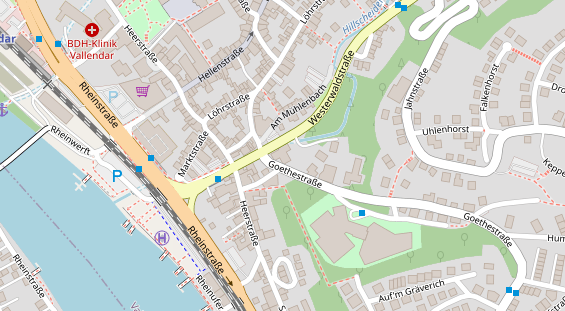 Zahnarzt auf Satellitenbild