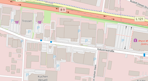 Zahnarzt auf Satellitenbild