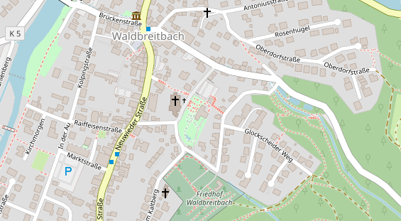 Zahnarzt auf Satellitenbild