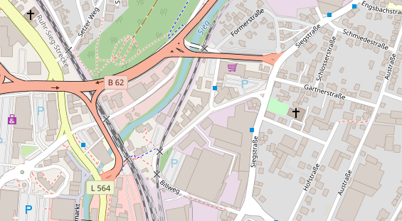 Zahnarzt auf Satellitenbild
