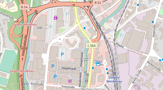 Zahnarzt auf Satellitenbild