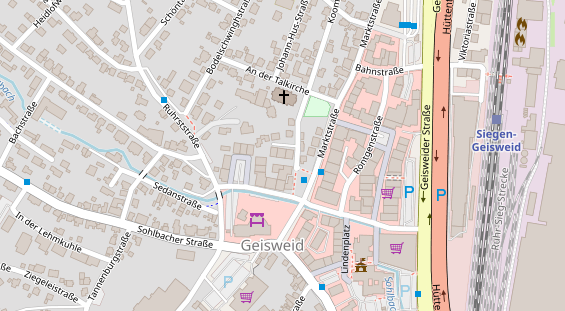 Zahnarzt auf Satellitenbild