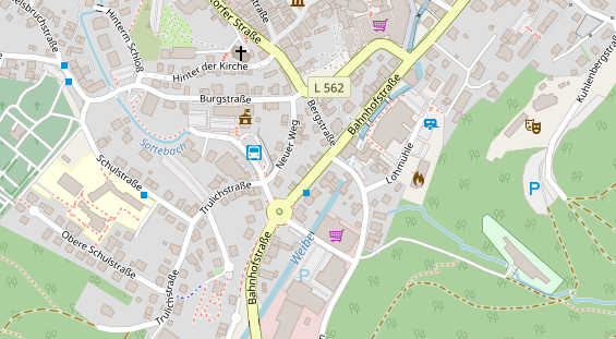 Zahnarzt auf Satellitenbild