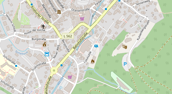 Zahnarzt auf Satellitenbild