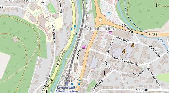 Zahnarzt auf Satellitenbild