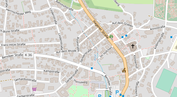 Zahnarzt auf Satellitenbild