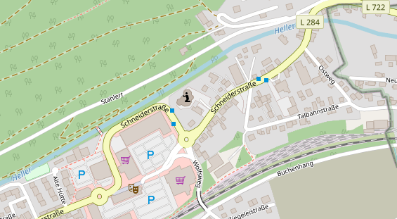 Zahnarzt auf Satellitenbild