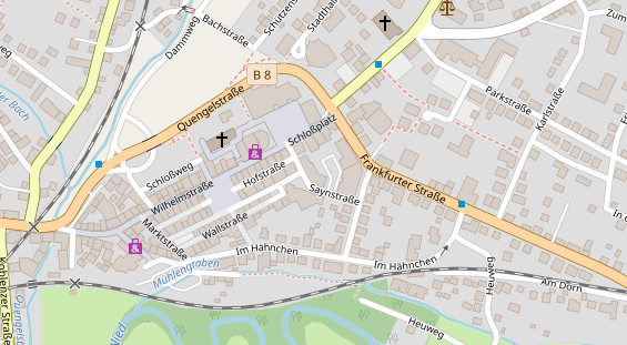 Zahnarzt auf Satellitenbild