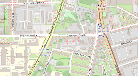 Zahnarzt auf Satellitenbild