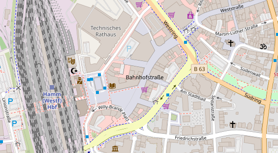 Zahnarzt auf Karte