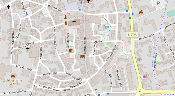 Zahnarzt auf Satellitenbild