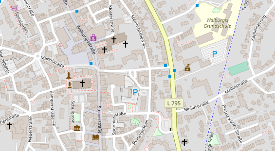 Zahnarzt auf Satellitenbild