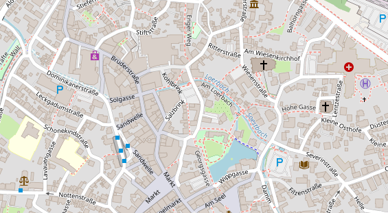 Zahnarzt auf Satellitenbild