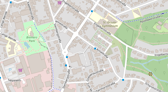Zahnarzt auf Satellitenbild