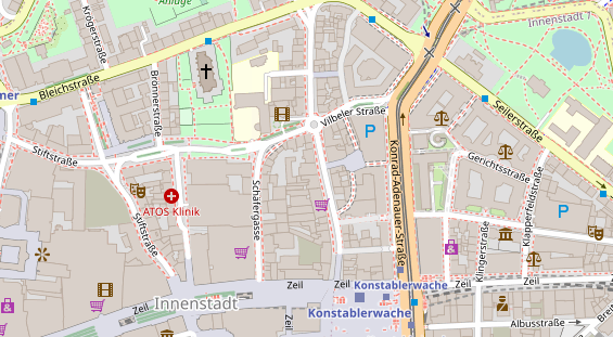 Zahnarzt auf Karte