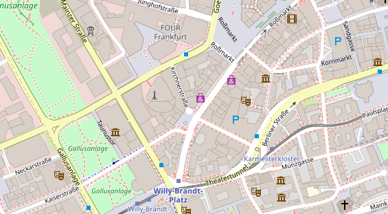 Zahnarzt auf Satellitenbild