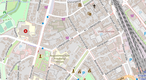 Zahnarzt auf Satellitenbild