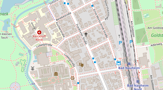 Zahnarzt auf Satellitenbild