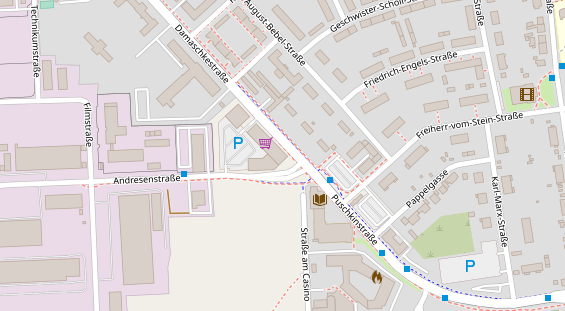 Zahnarzt auf Satellitenbild