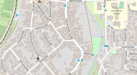 Zahnarzt auf Satellitenbild