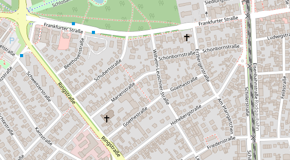 Zahnarzt auf Satellitenbild