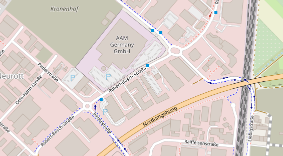 Zahnarzt auf Satellitenbild
