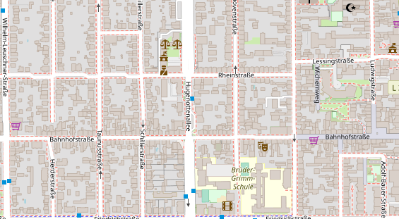 Zahnarzt auf Satellitenbild