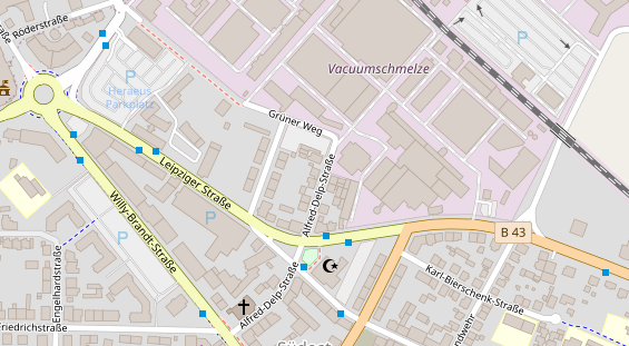 Zahnarzt auf Satellitenbild