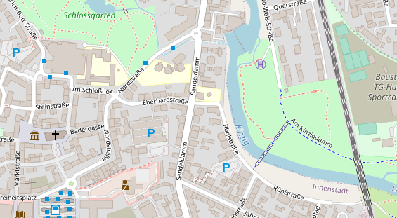 Zahnarzt auf Satellitenbild