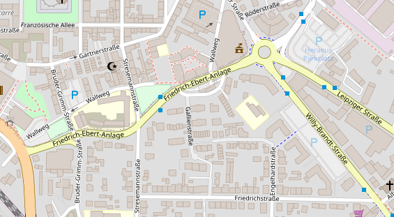 Zahnarzt auf Satellitenbild