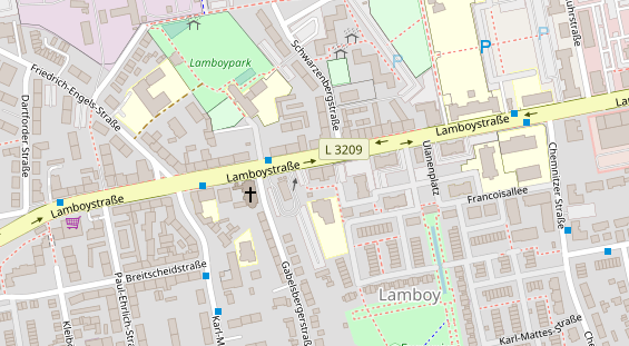 Zahnarzt auf Satellitenbild