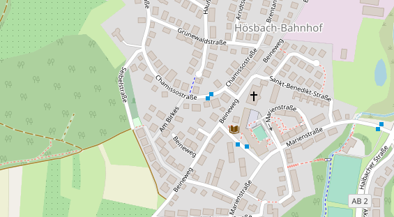 Zahnarzt auf Satellitenbild