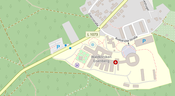 Zahnarzt auf Satellitenbild