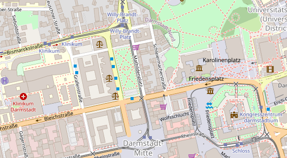 Zahnarzt auf Satellitenbild