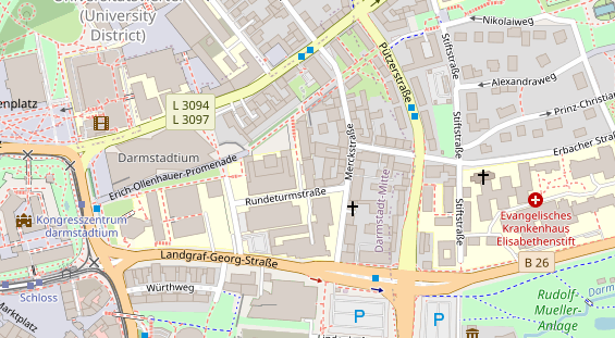 Zahnarzt auf Satellitenbild