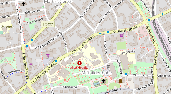 Zahnarzt auf Satellitenbild