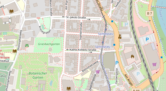 Zahnarzt auf Satellitenbild