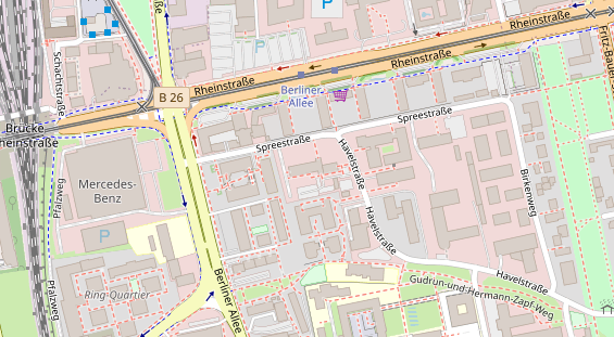 Zahnarzt auf Satellitenbild