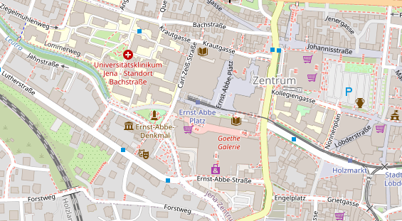 Zahnarzt auf Satellitenbild