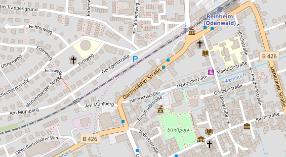 Zahnarzt auf Satellitenbild