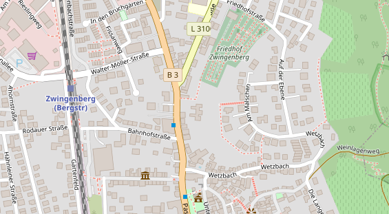 Zahnarzt auf Satellitenbild