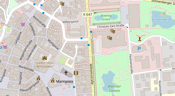 Zahnarzt auf Satellitenbild