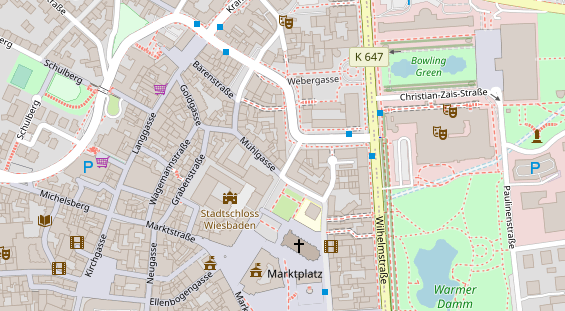 Zahnarzt auf Satellitenbild