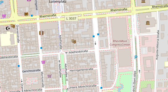 Zahnarzt auf Satellitenbild