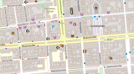 Zahnarzt auf Satellitenbild