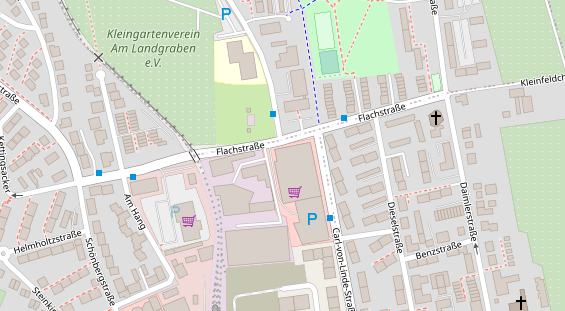 Zahnarzt auf Satellitenbild