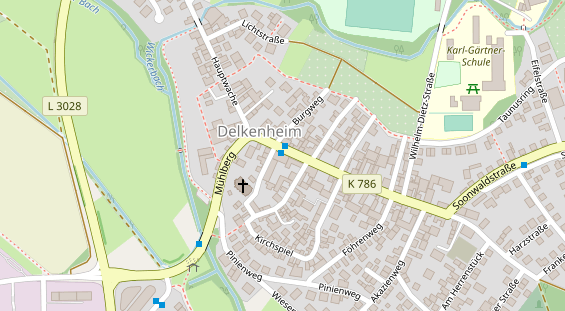 Zahnarzt auf Satellitenbild