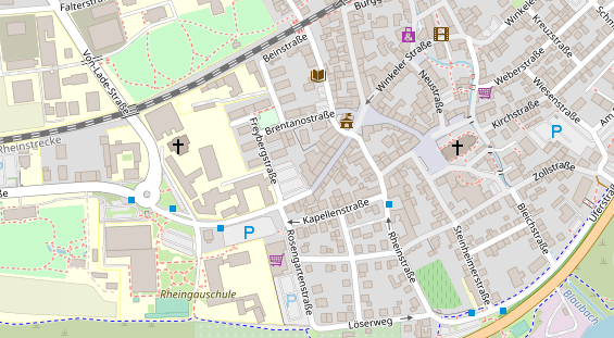 Zahnarzt auf Satellitenbild
