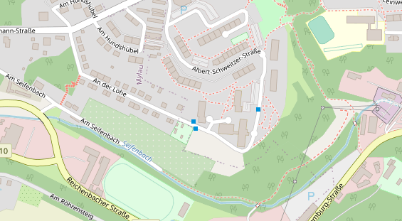 Zahnarzt auf Satellitenbild